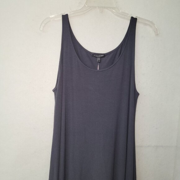 EILEEN FISHER New Organic‎ Rayon Scoop Neck Tank Dress Medium Petite Grey USA - Picture 2 of 14
